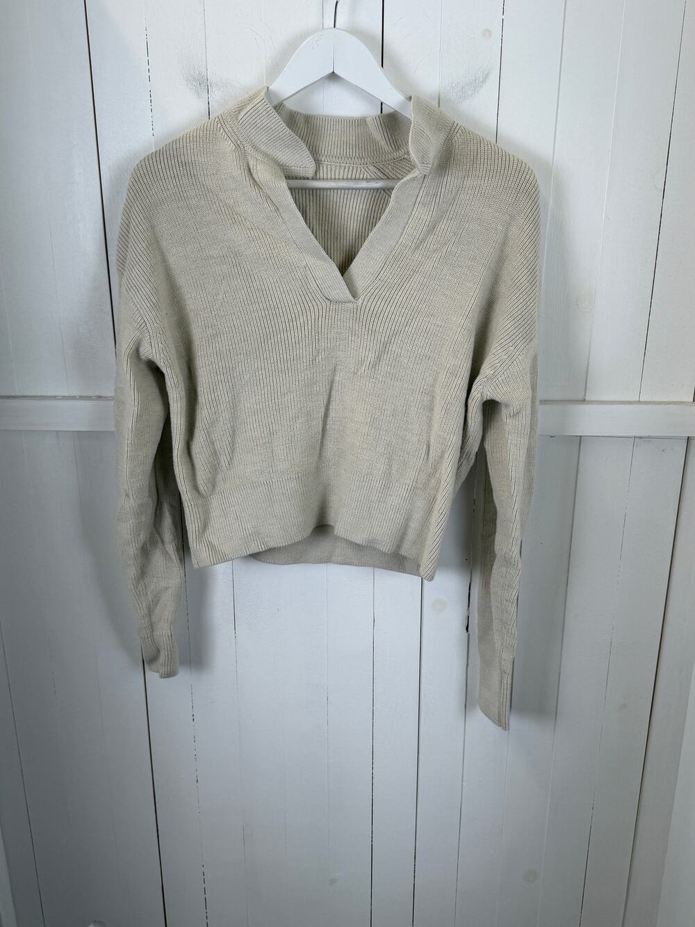 Lululemon Cream Cotton Pullover Sweater Women’s M